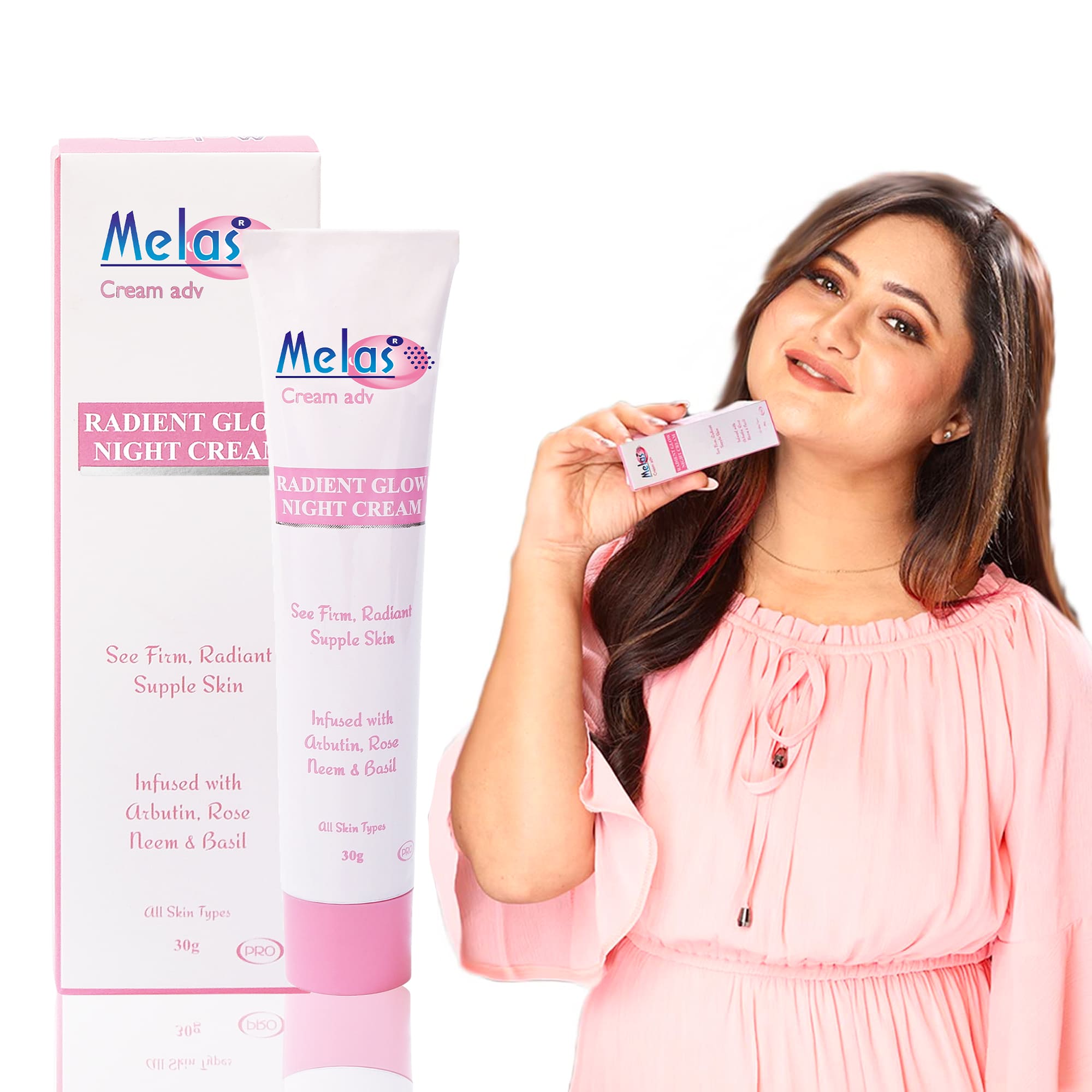 Melas cream advance pro For Bright skin | Dark Circles, Marks, wrinkles & Dark spots | Goodness of Rose, Neem, AloeVera and Tulsi
