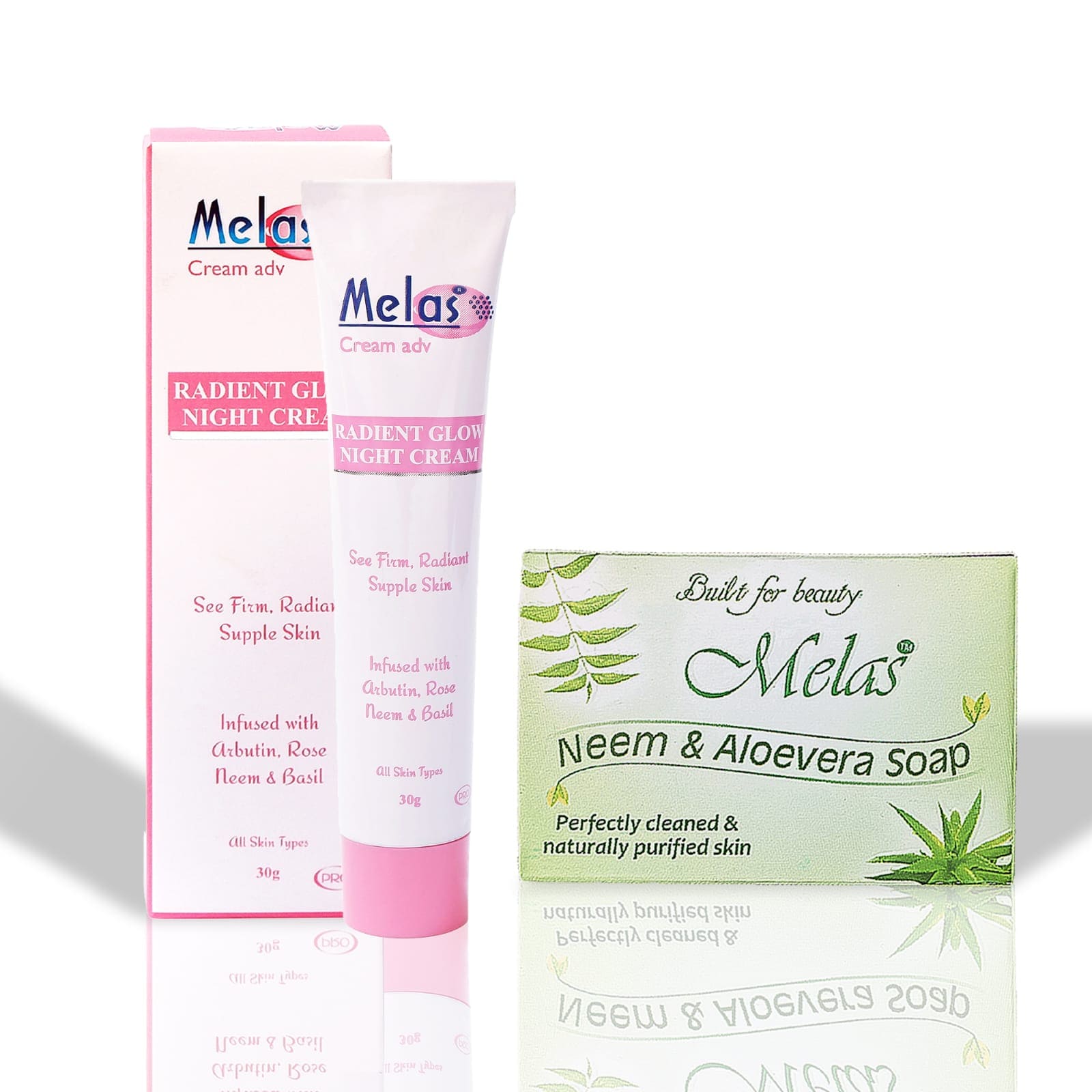 Melas Perfect skincare combo( Night cream & Soap) |Combination skin with benefits of neem and aloe vera